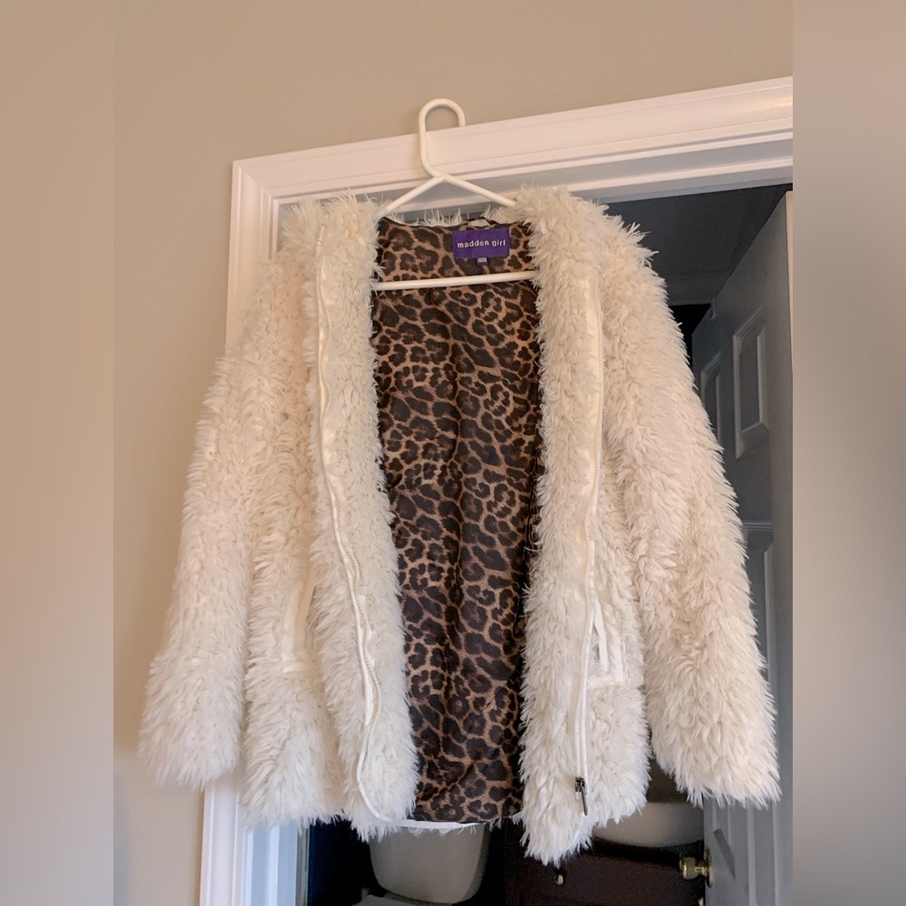 Maddie Girl SZ M faux fur jacket, soft and fuzzy